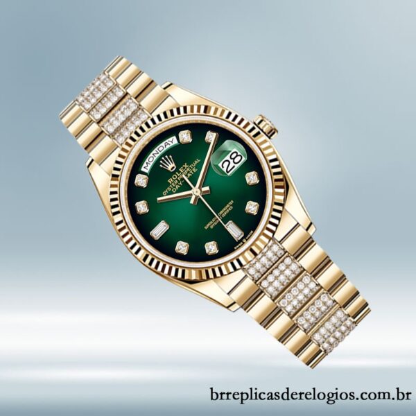 Rolex Day-Date masculino 36mm m128238-0070 Tom de ouro - Image 3