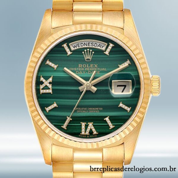 Rolex Day-Date masculino 36mm 128238 Automático Tom de ouro