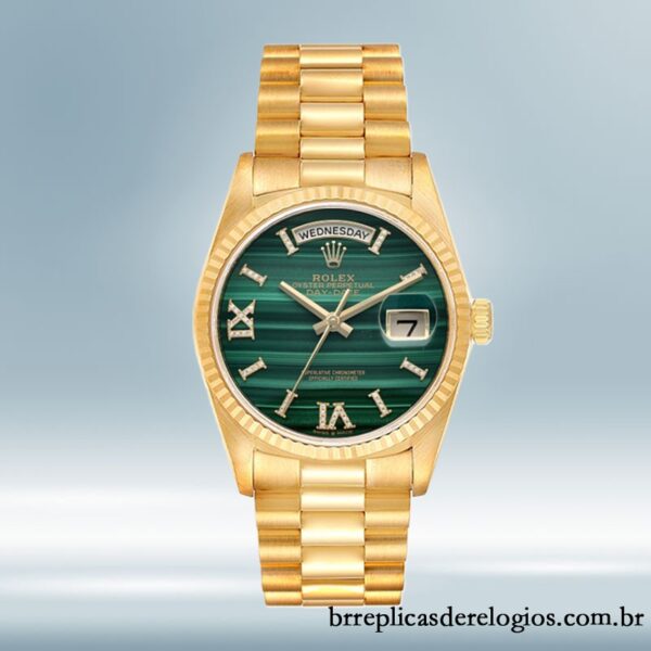 Rolex Day-Date masculino 36mm 128238 Automático Tom de ouro - Imagem 2