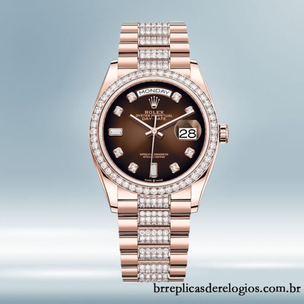 Rolex Day-Date m128345rbr-0041 36mm masculino Mostrador Marrom Automático - Image 2