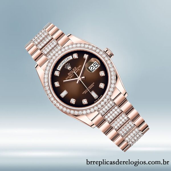Rolex Day-Date m128345rbr-0041 36mm masculino Mostrador Marrom Automático - Image 3