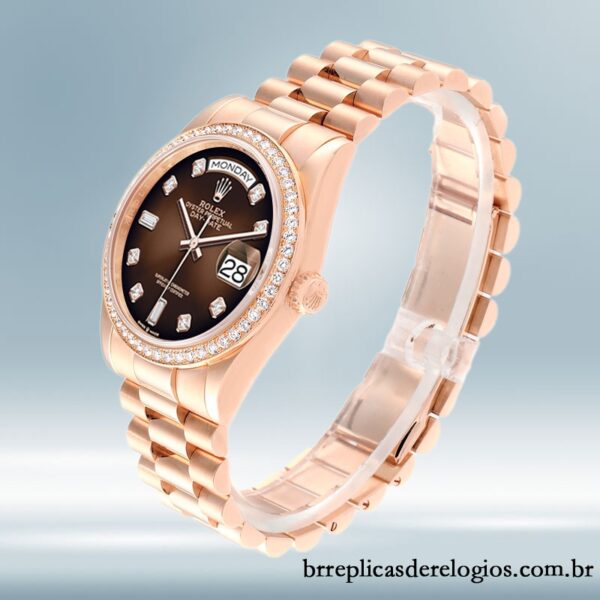 Rolex Day-Date m128345rbr-0040 masculino 36mm Automático Rosa Dourado - Image 3