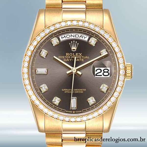 Rolex Day-Date m128348rbr-0005 36mm masculino pulseira do presidente