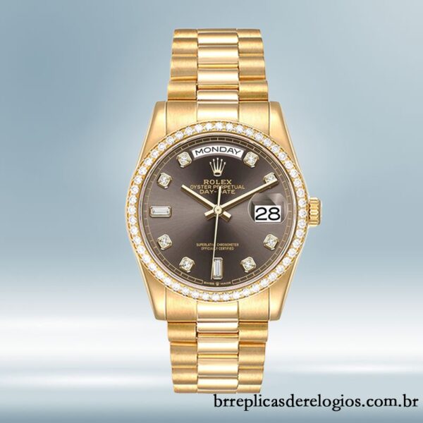 Rolex Day-Date m128348rbr-0005 36mm masculino pulseira do presidente - Imagem 2