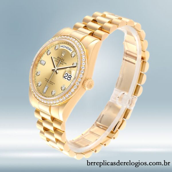 Rolex Day-Date 36mm masculino m128238-0008 Tom prata Automático - Image 3