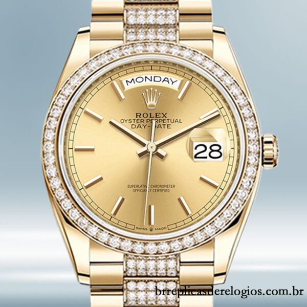 Rolex Day-Date m128348rbr-0027 masculino 36mm pulseira do presidente