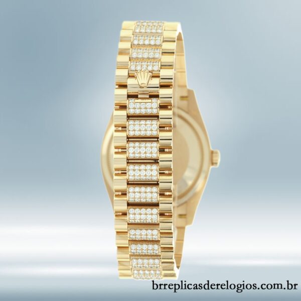 Rolex Day-Date m128348rbr-0027 masculino 36mm pulseira do presidente - Image 4