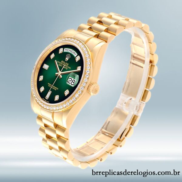 Rolex Day-Date m128348rbr-0035 masculino 36mm Tom de ouro - Image 3