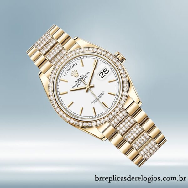Rolex Day-Date masculino m128348rbr-0048 36mm mostrador branco Automático - Image 3
