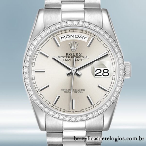 Rolex Day-Date m128349rbr-0001 36mm masculino Tom prata Automático