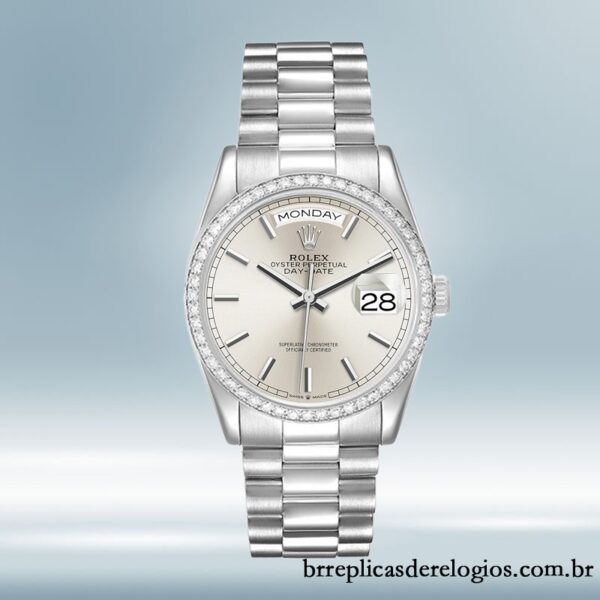 Rolex Day-Date m128349rbr-0001 36mm masculino Tom prata Automático - Imagem 2