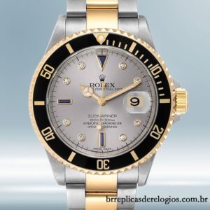 Rolex Submariner 16613 masculino 40mm pulseira de ostra Mostrador cinza