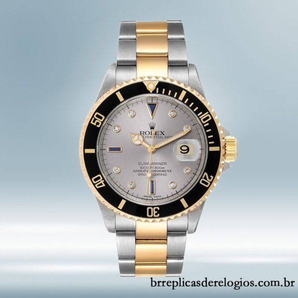 Rolex Submariner 16613 masculino 40mm pulseira de ostra Mostrador cinza - Image 2