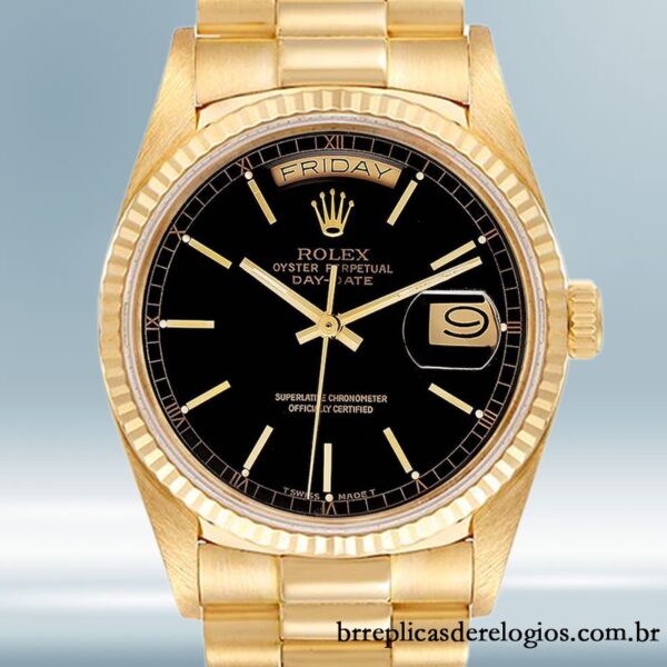 Rolex Day-Date masculino 18038 36mm pulseira do presidente