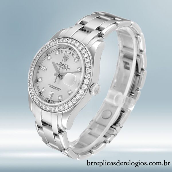 Rolex Pearlmaster 36mm 18946 Unissex Mostrador Prateado - Image 3