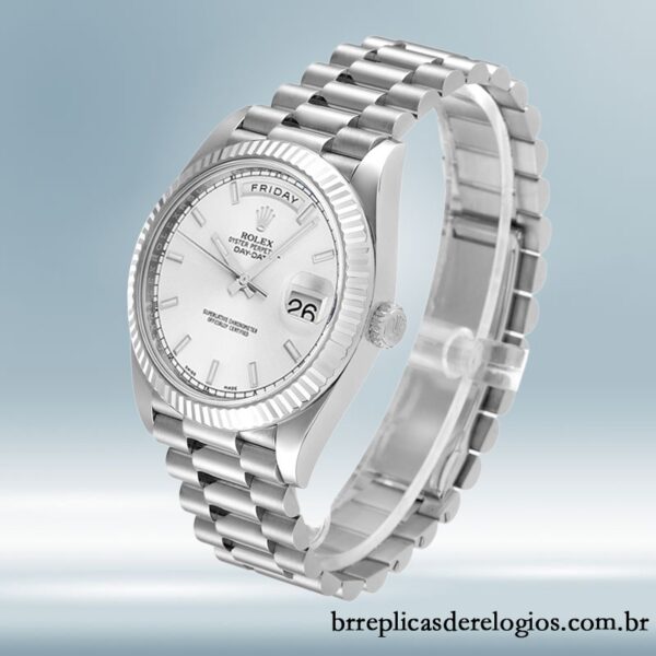 Rolex Day-Date 41mm 218239 masculino mostrador branco - Image 3