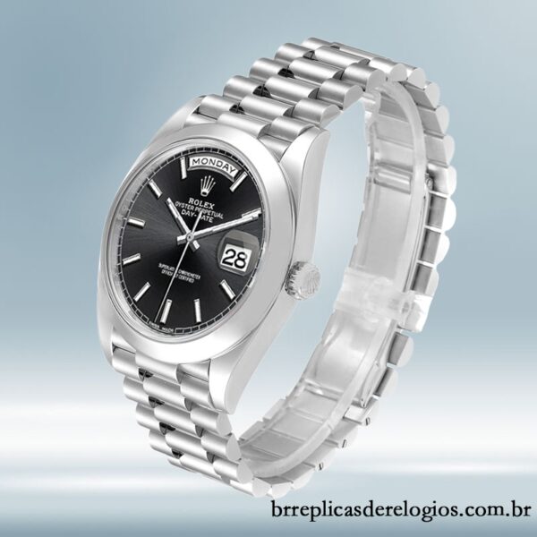 Rolex Day-Date m228206-0031 40mm masculino pulseira do presidente Tom prata - Image 3