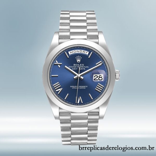 Rolex Day-Date masculino 228206 40mm Tom prata - Image 2