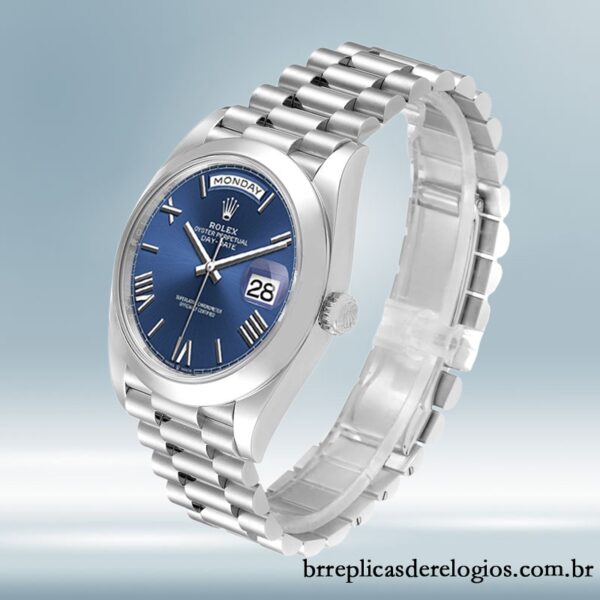 Rolex Day-Date masculino 228206 40mm Tom prata - Image 3