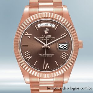 Rolex Day-Date masculino m228235-0002 40mm Rosa Dourado