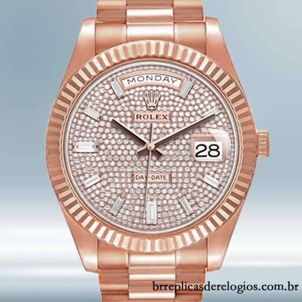 Rolex Day-Date masculino 40mm m228235-0036 pulseira do presidente Automático