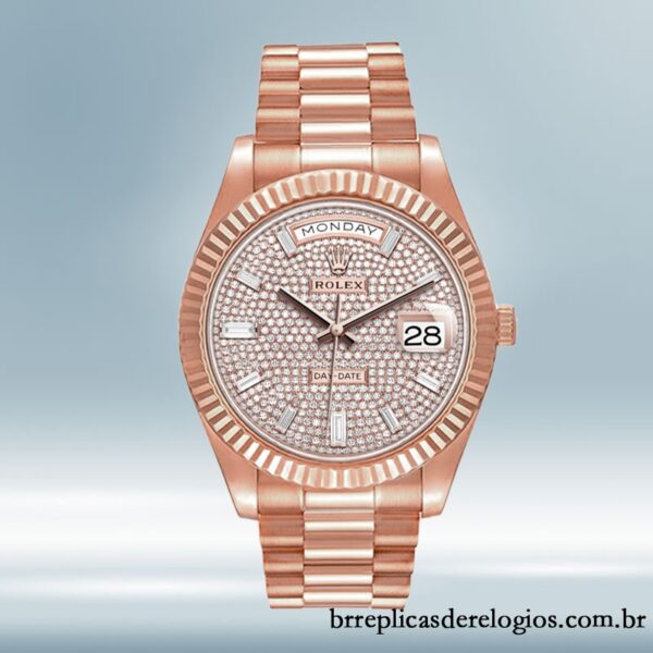 Rolex Day-Date masculino 40mm m228235-0036 pulseira do presidente Automático - Imagem 2