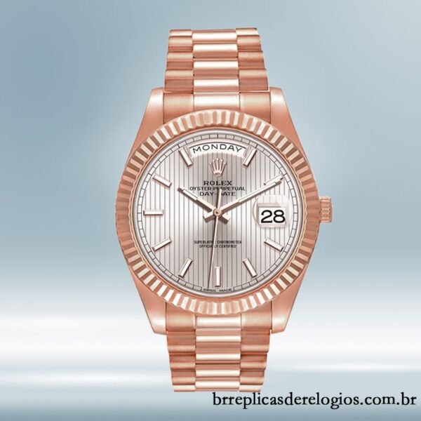 Rolex Day-Date 40mm m228235-0005 masculino pulseira do presidente Rosa Dourado - Image 2