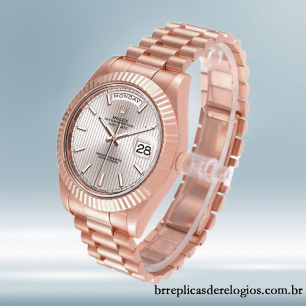 Rolex Day-Date 40mm m228235-0005 masculino pulseira do presidente Rosa Dourado - Image 3