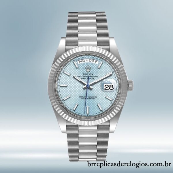 Rolex Day-Date 40mm masculino m228236-0005 Tom prata Automático - Image 2