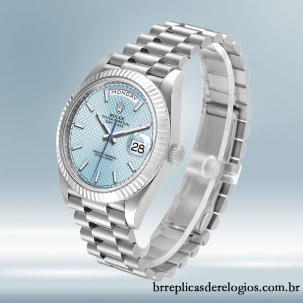 Rolex Day-Date 40mm masculino m228236-0005 Tom prata Automático - Image 3