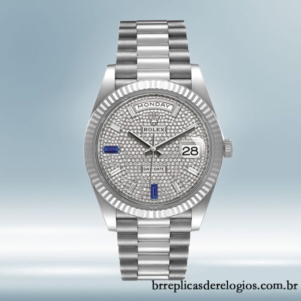 Rolex Day-Date m228236-0009 40mm masculino Automático Mostrador Pavimentado em Diamante - Image 2