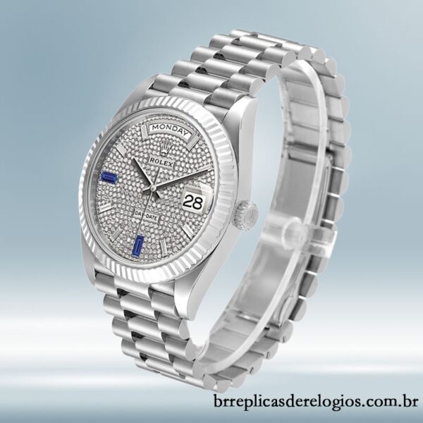 Rolex Day-Date m228236-0009 40mm masculino Automático Mostrador Pavimentado em Diamante - Image 3