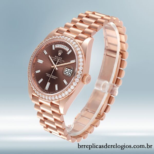 Rolex Day-Date 40mm m228345rbr-0006 masculino Rosa Dourado - Image 3