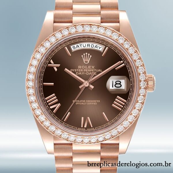 Rolex Day-Date m228345rbr-0009 40mm masculino pulseira do presidente