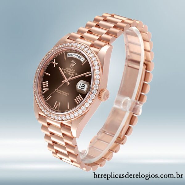 Rolex Day-Date m228345rbr-0009 40mm masculino pulseira do presidente - Imagem 3