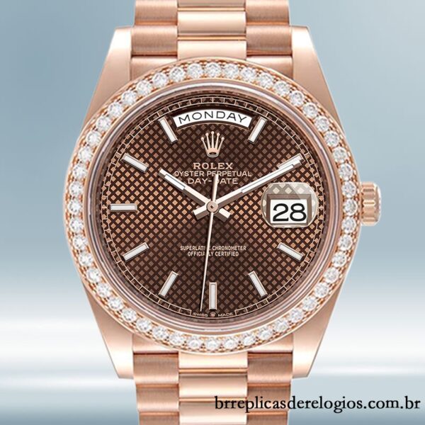 Rolex Day-Date 40mm masculino m228345rbr-0005 Rosa Dourado