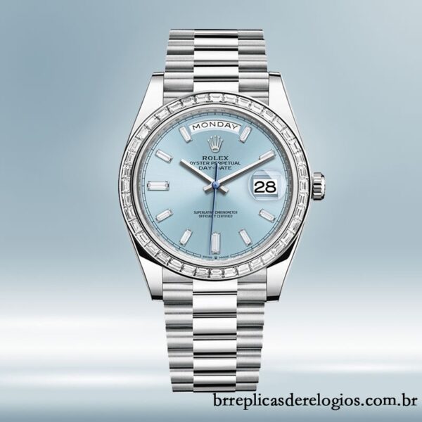 Rolex Day-Date masculino m228396tbr-0002 40mm mostrador azul pulseira do presidente - Image 2