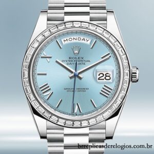 Rolex Day-Date masculino m228396tbr-0030 40mm mostrador azul