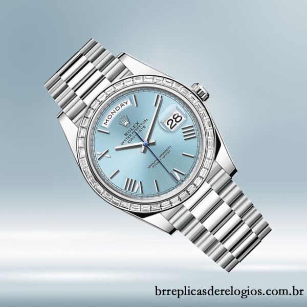 Rolex Day-Date masculino m228396tbr-0030 40mm mostrador azul - Image 3