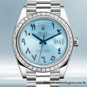 Rolex Day-Date masculino 40mm 228396 Tom prata