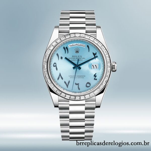 Rolex Day-Date masculino 40mm 228396 Tom prata - Imagem 2