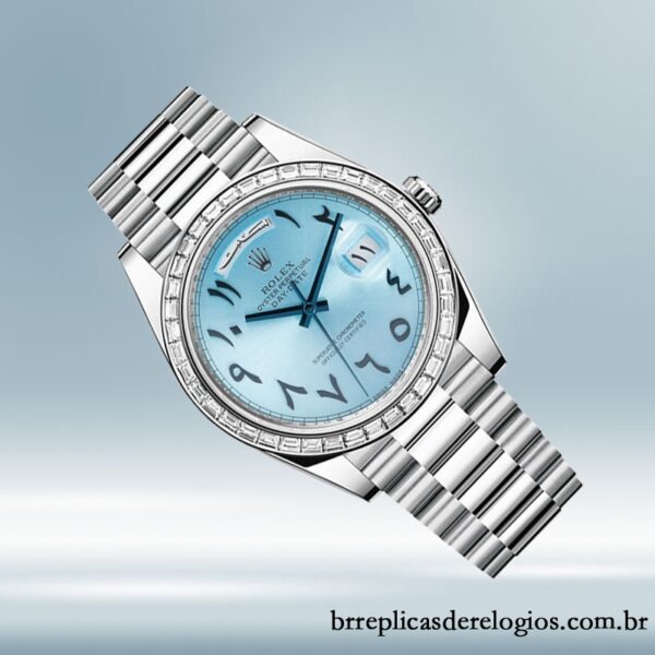 Rolex Day-Date masculino 40mm 228396 Tom prata - Imagem 3