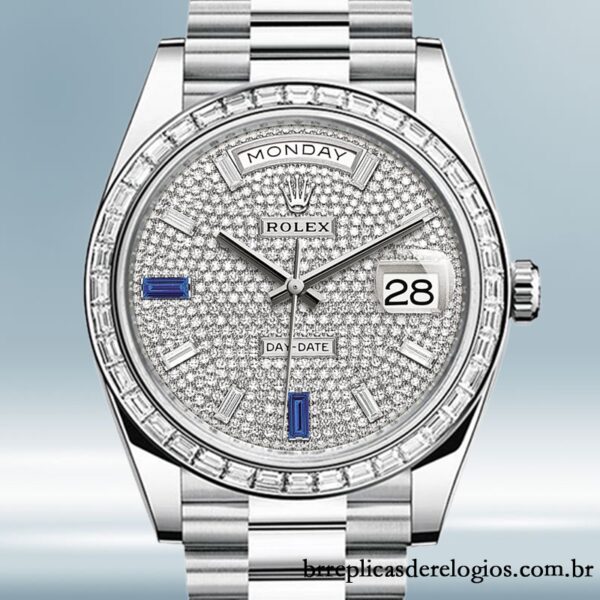 Rolex Day-Date 40mm masculino m228396tbr-0021 pulseira do presidente