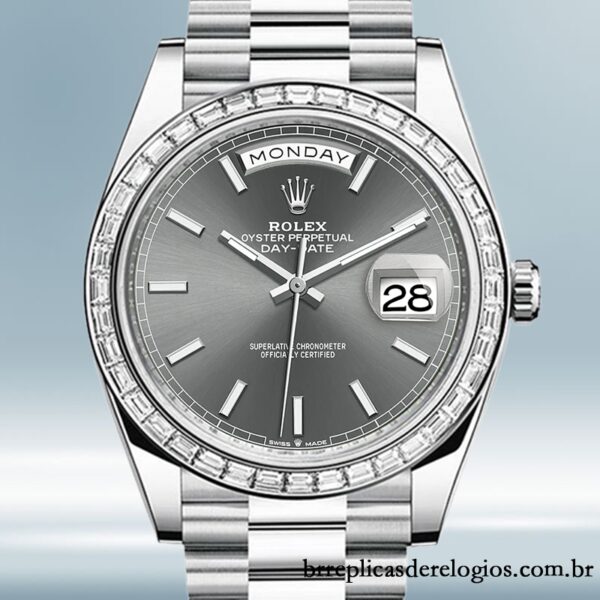 Rolex Day-Date masculino 40mm m228396tbr-0031 pulseira do presidente