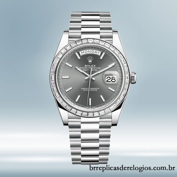 Rolex Day-Date masculino 40mm m228396tbr-0031 pulseira do presidente - Imagem 2