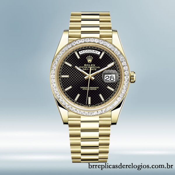 Rolex Day-Date m228398tbr-0004 40mm masculino mostrador preto - Image 2