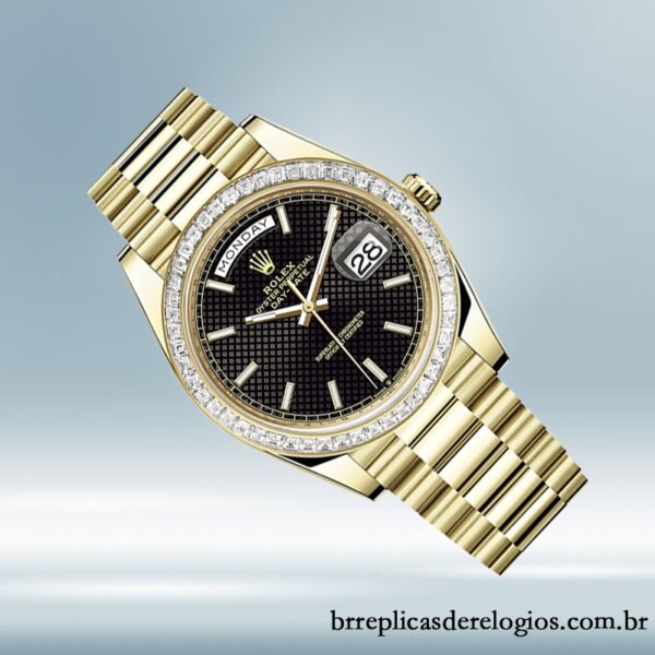 Rolex Day-Date m228398tbr-0004 40mm masculino mostrador preto - Image 3