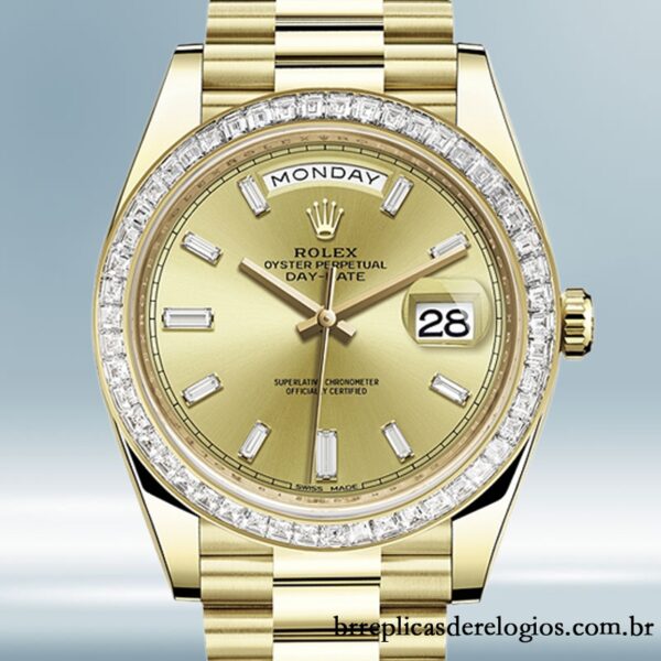 Rolex Day-Date masculino 228398TBR-0002 40mm pulseira do presidente Automático