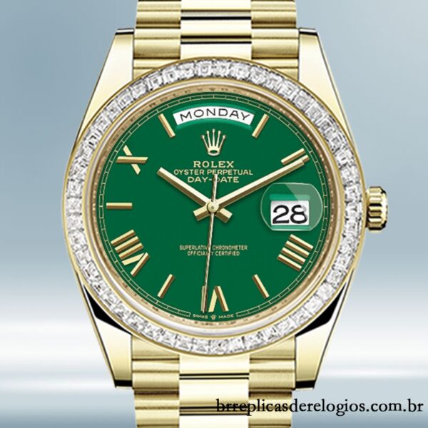 Rolex Day-Date masculino 40mm m228398tbr-0039 pulseira do presidente