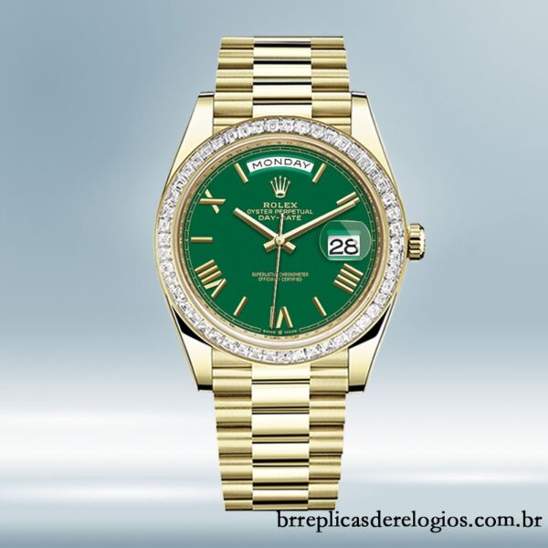 Rolex Day-Date masculino 40mm m228398tbr-0039 pulseira do presidente - Imagem 2